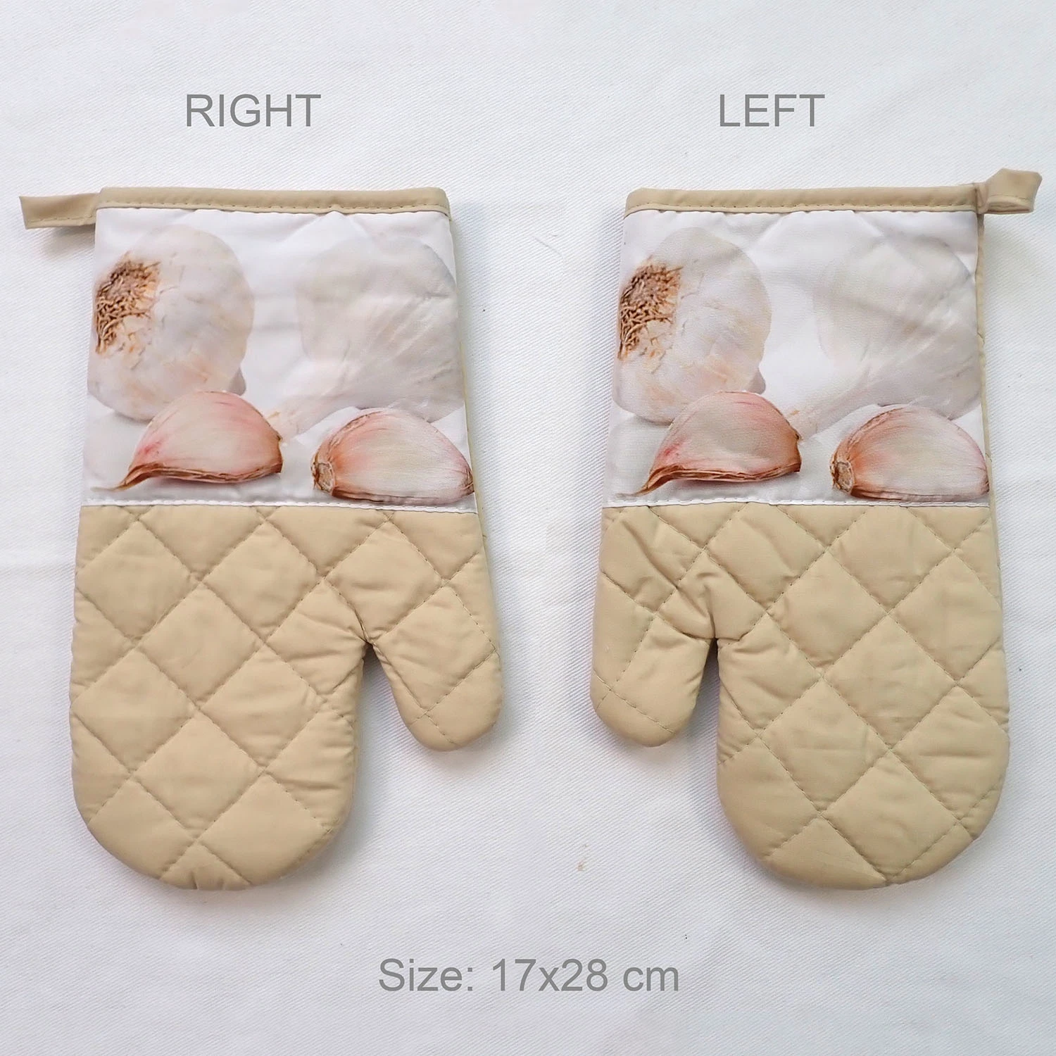 Heat Transfer Printing Oven Mitt 17X28cm Left and Right 2PCS Set