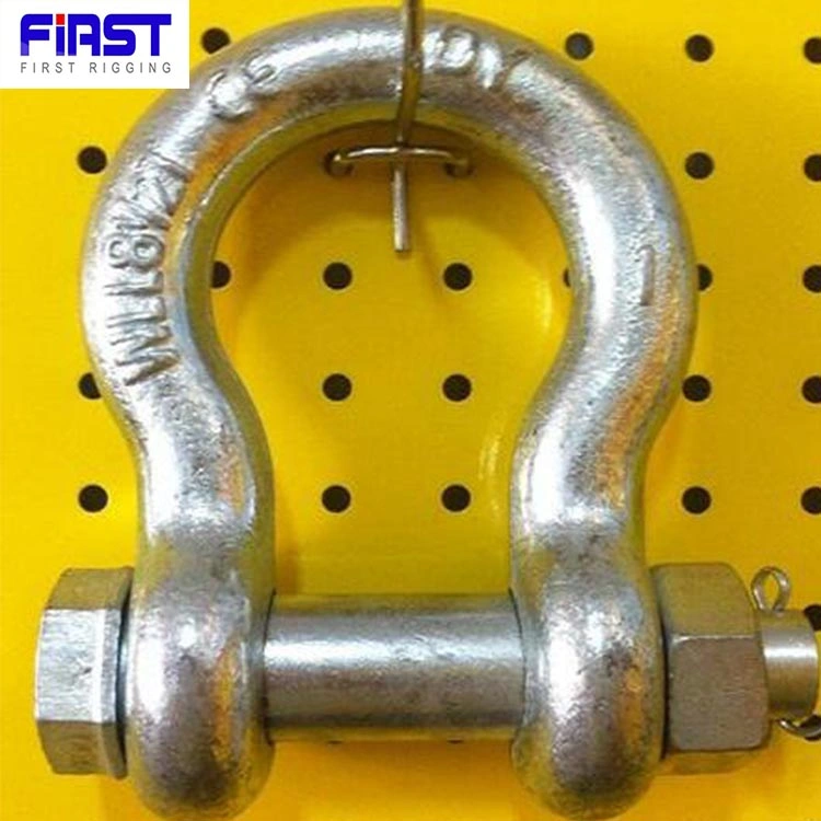 High Strength Us Type Alloy Steel G2130 Bow Shackle for Sling Connection