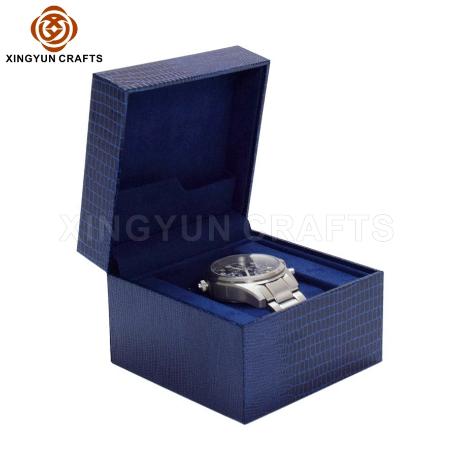 Boîte à montre en bois personnalisée à vendre Boîte cadeau de montre de luxe bleue très demandée Boîte de parfum Boîte à cigares en bois Fabricant