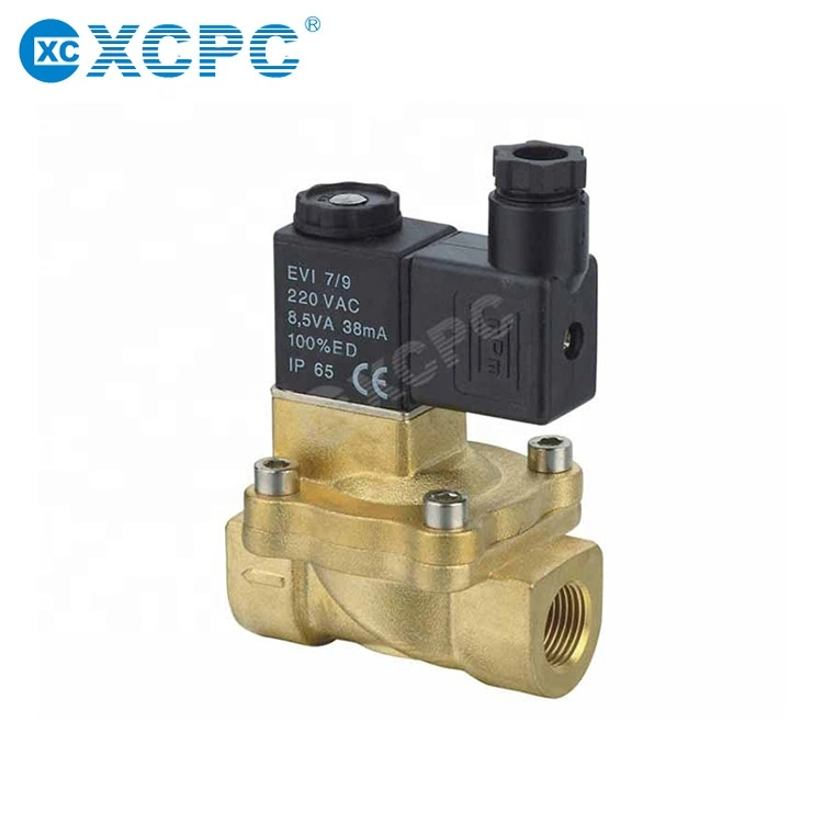 2V Series Two Way Two Position Brass Fluid Solenoid Valve