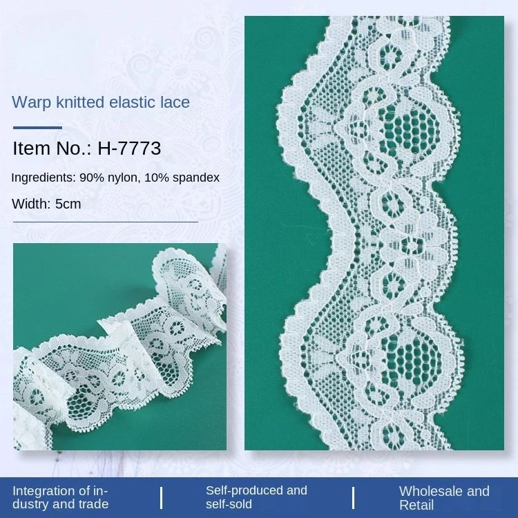 Warp Knitted Wave Lace Polyamide Elastic Wave Edge Fabric Lolita Wedding Underwear Accessories