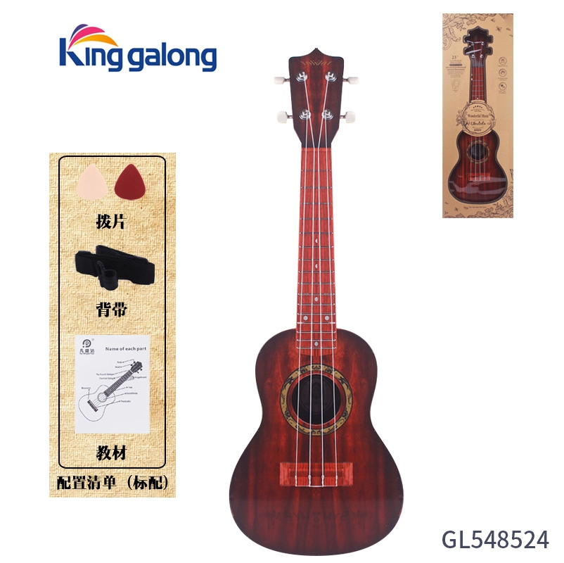 Cute Cartoon Musical Instrument Plastic Guitars Four Strings Kids Toy Ukulele