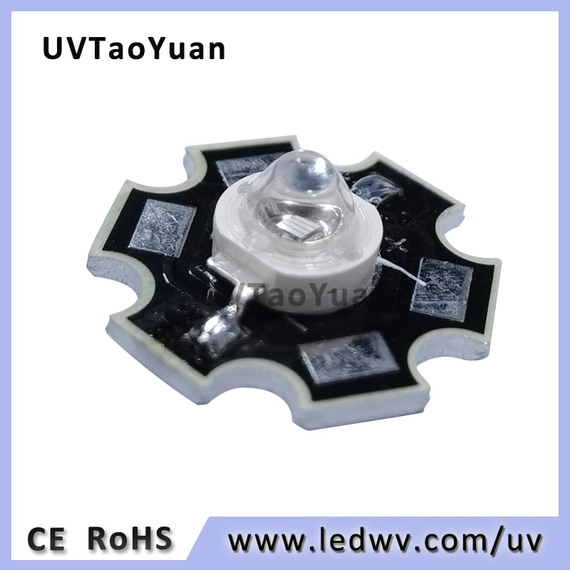 1W de alta potencia de 3W Fuente de luz LED ultravioleta UVA 365-405nm Chip LED UV LED UV