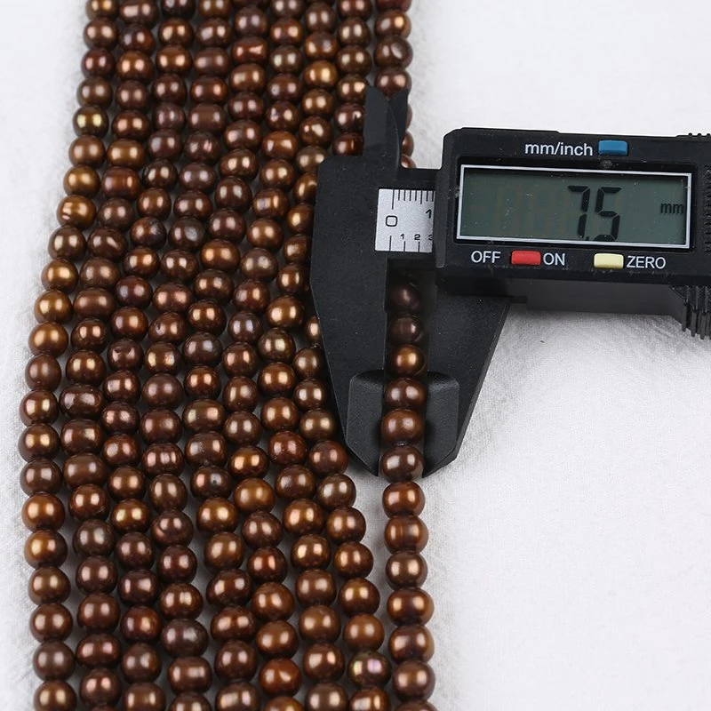 Wholesale/Supplier 7-8mm Brown Potato Freshwater Pearl Strand Custom Fashion Jewelry Necklace Making
