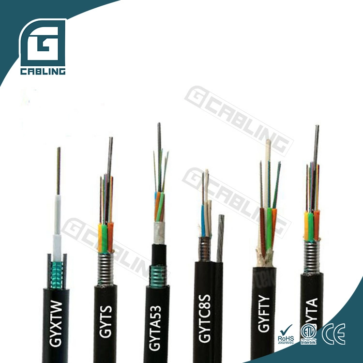 Outdoor GYTS GYXTW ADSS Singlemode Sm Telecommunication Types12 24 36 48 96 Communication Fiber Optic Cable