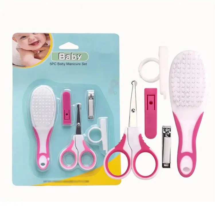 5 KITS de pregos para bebé Segurança em aço inoxidável cuidados com as unhas para bebé Conjunto de manicure