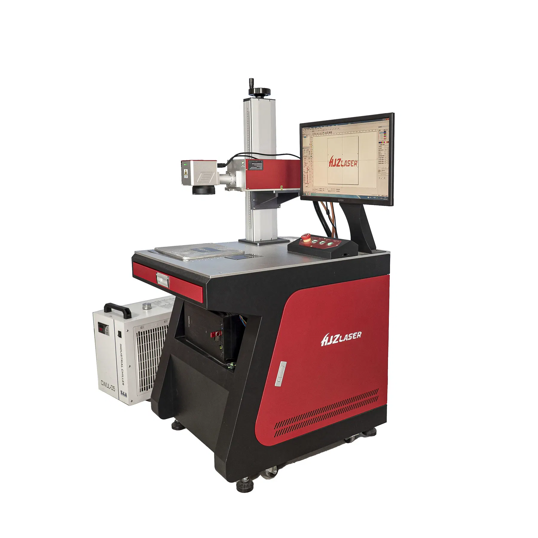 Multi-Language 10W 5W High Speed Fly UV Laser Marking Machine for Plastic Cap with CE Cartificaion