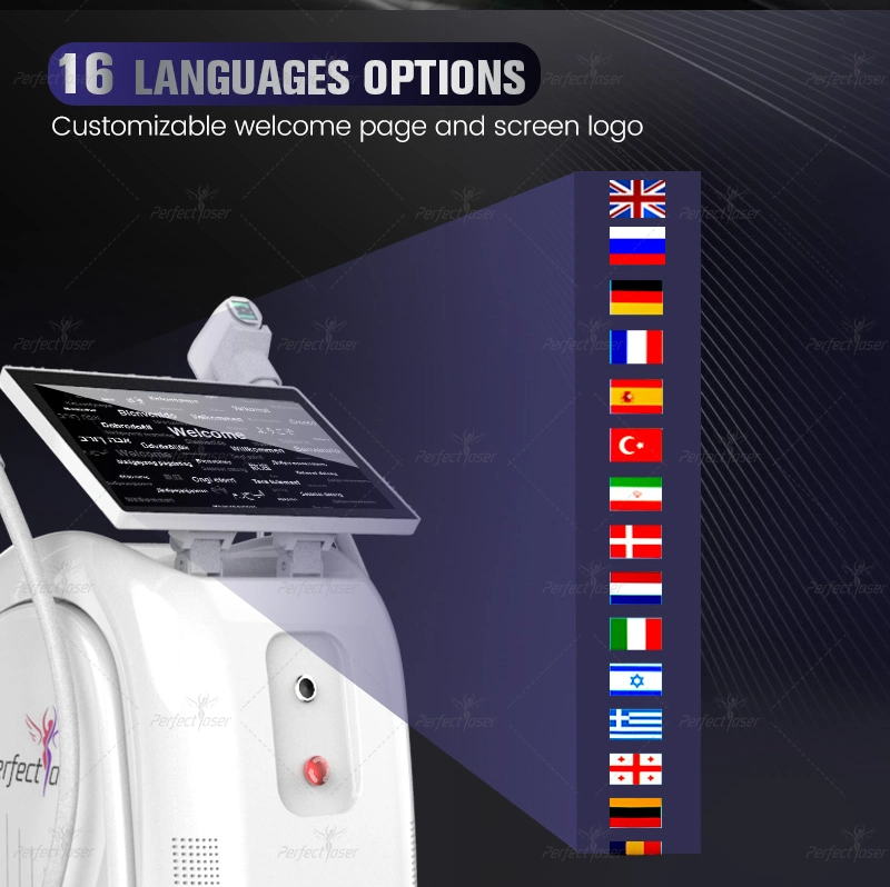Tec Cooling 4 Wellenlänge Beste Diode Laser Haarentfernungsmaschine Permanent &amp; schmerzlos 755nm 808nm 940nm 1064nm 2 Griffe 1800W 2400W Qualität Beauty Machine