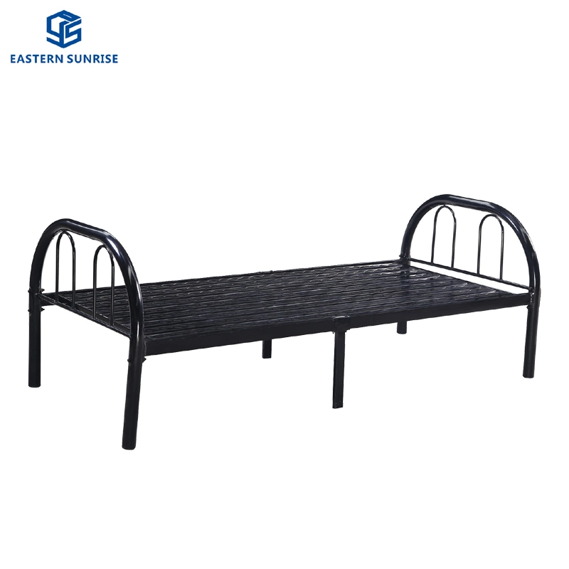 Dos estructuras de cama de metal con cabecero y Footboard 6 patas Cama individual