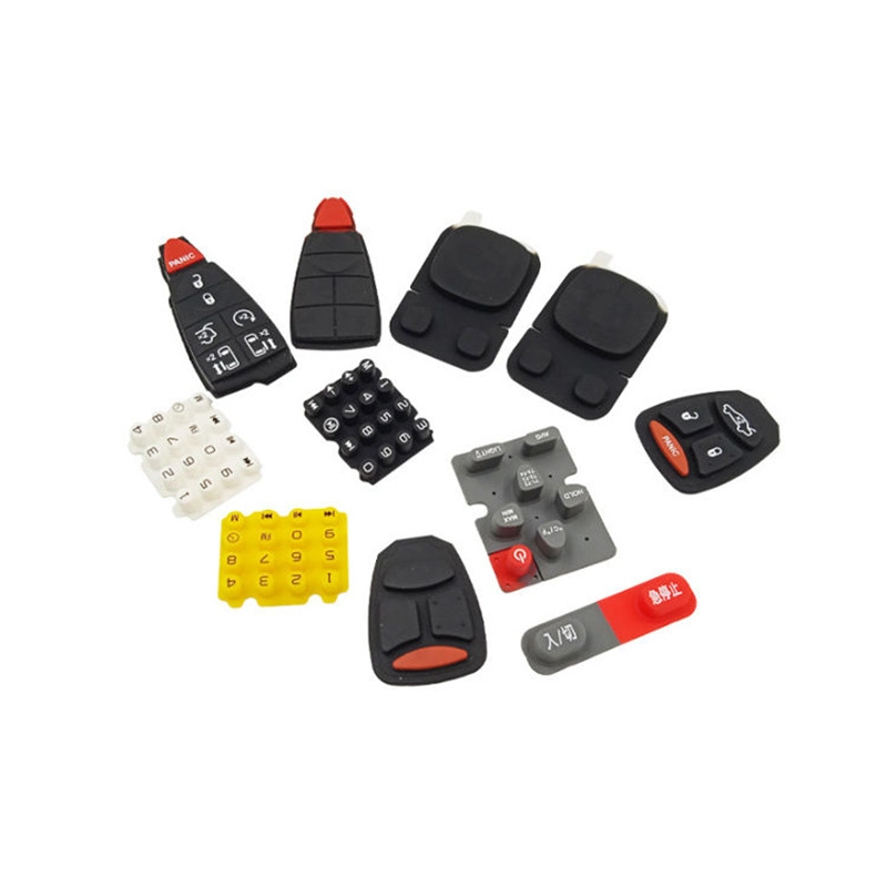 Custom Multi-Colored Rubber Electrics Push Button Soft Silicone Rubber Conductive Button Pads Set