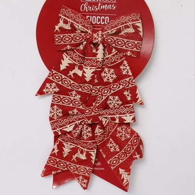 Wholesale/Supplier 12*10.5cm Red Christmas Bows with Printing