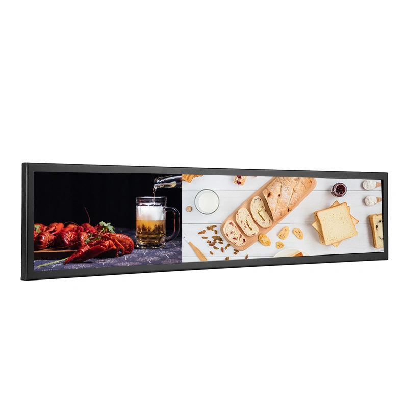 35.1 Inch Supermarket Shelves Retail Store TFT LCD Ultra Wide High Brightness Advertising Stretched Bar Monitor