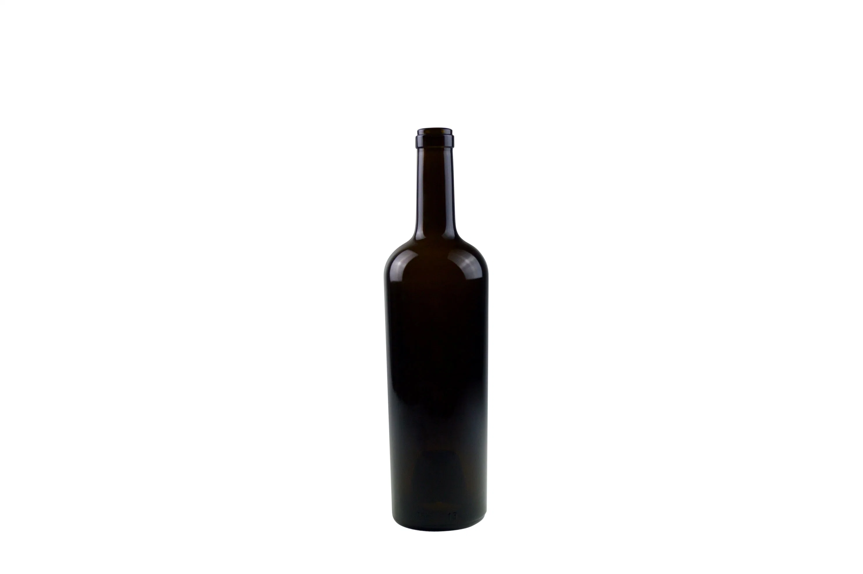 High quality/High cost performance Empty Clear Antique Dark Green Bordeaux Glass Wine Bottle