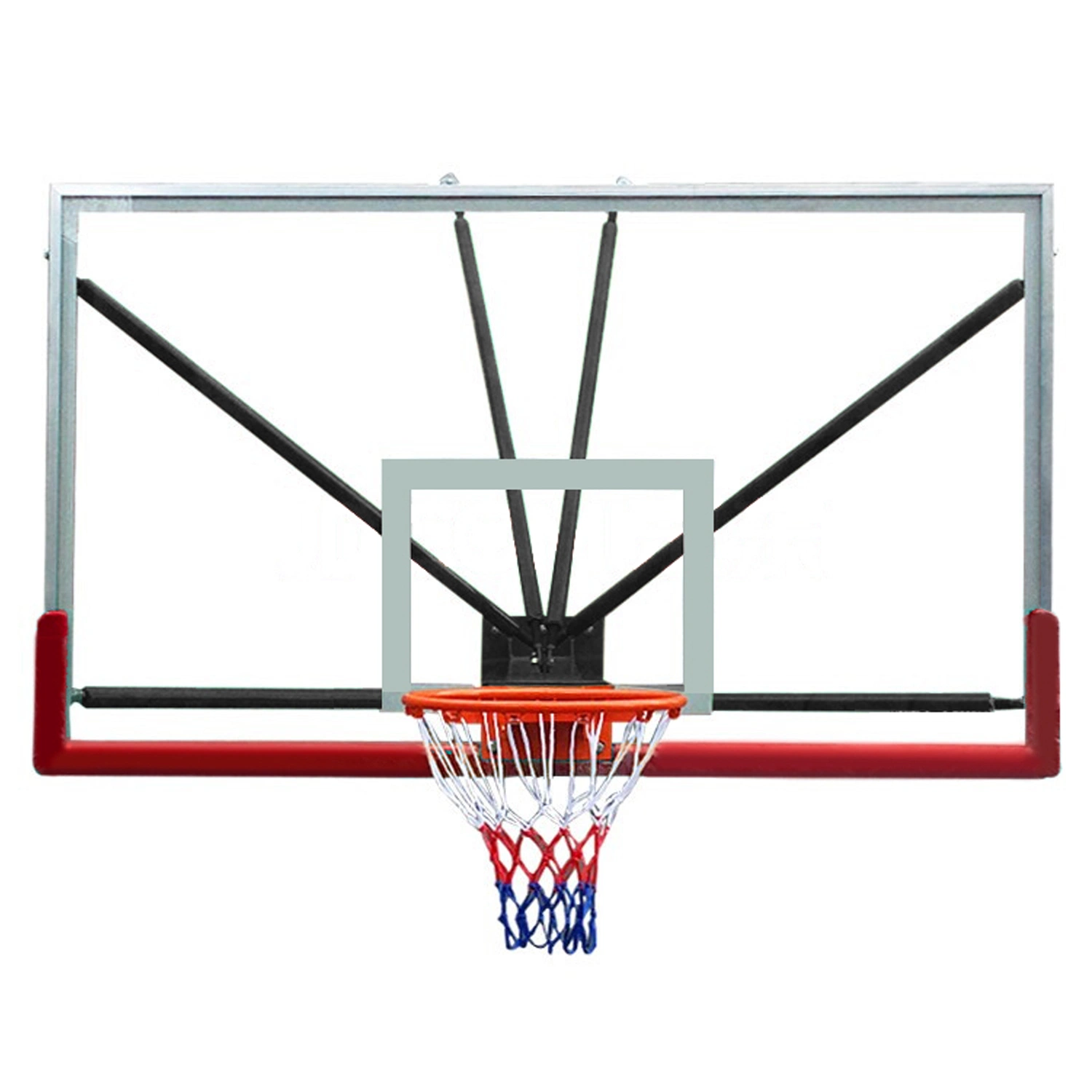 Professional Fixed Wall Mounted Basketball Hoop Basketball Stand Tempered Back Board