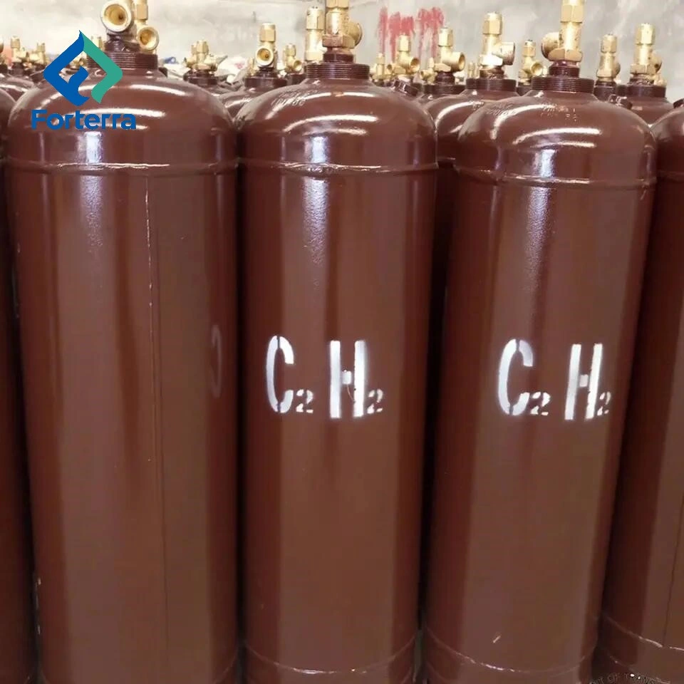 L'Acétylène dissous industriel C2H2 de gaz haute pression des vérins de 40L 47L 50L Gaz acétylène