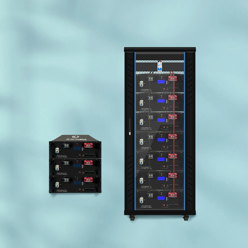 Bloopower Lithium-Ionen-Batterie Wandlithiumwechselrichter Station 5,12kwh Electric BMS Ladegeräte House Supply at Home on Grid Power