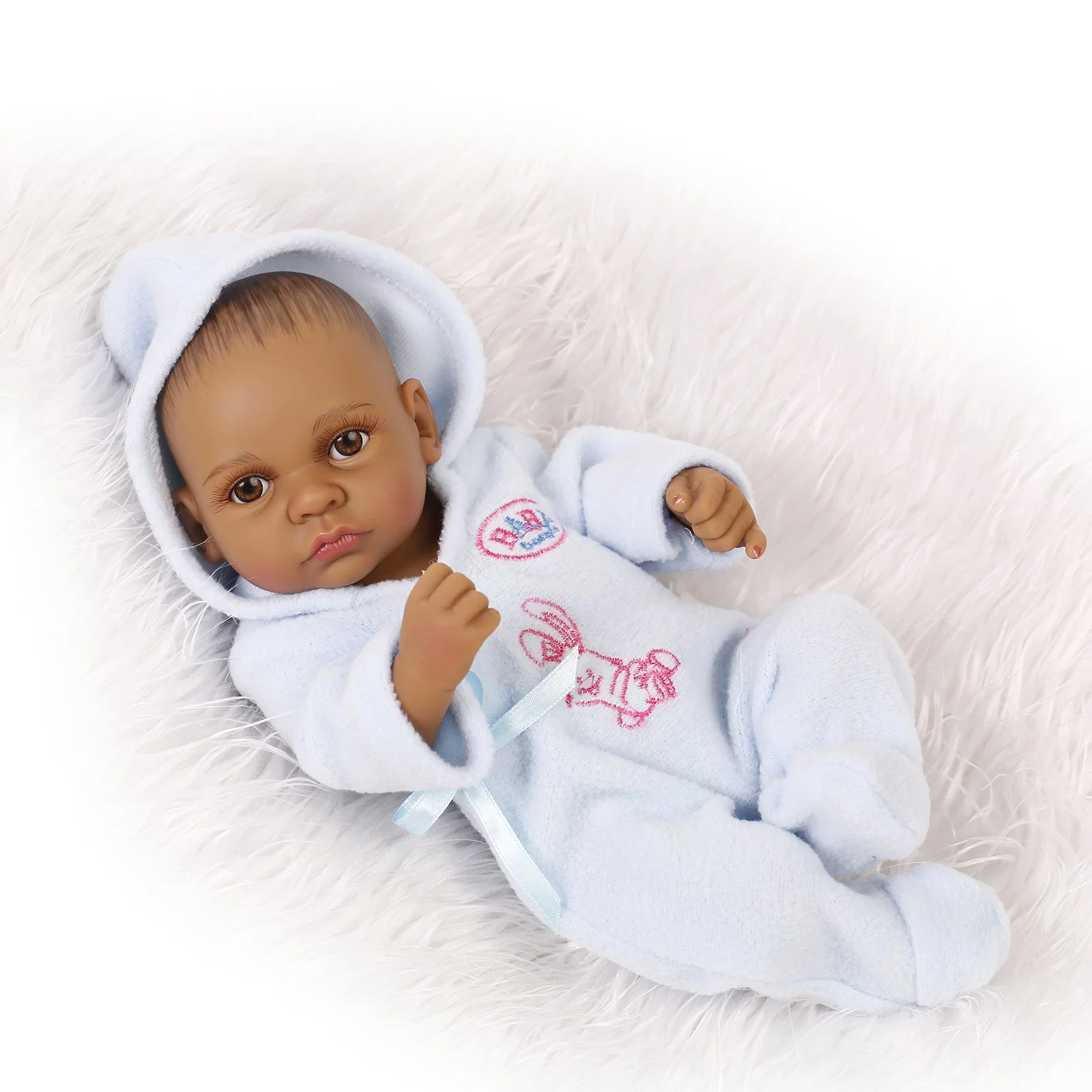 10inch 25cm Hot Selling Full Silicone Reborn Baby Doll Africa Girl