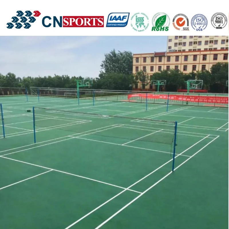 Indoor/Outdoor Blue Cheap Price 3mm-10mm Thickness Silicon PU Material for Tennis Court