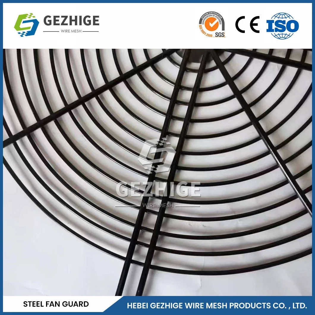 Gezhige radiateur ventilateur de protection fournisseurs de haute qualité ventilateur d'évacuation de plafond couvercles Chine 0,5mm-5mm fil diamètre 50mm protection de ventilateur métallique