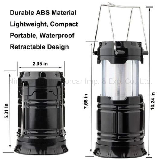 Portable Foldable Camp Tent Lamp Multifunction 3 in 1 Camping Lantern Telescoping Flame Rechargeable LED Light Solar Powered LED Camping Light with Hook