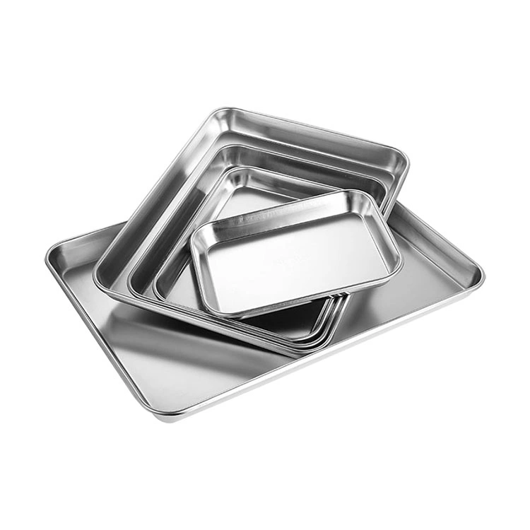 Wholesale/Supplier Stainless Steel Metal Sheet Pan Baking Tray Food Storage Display Trays