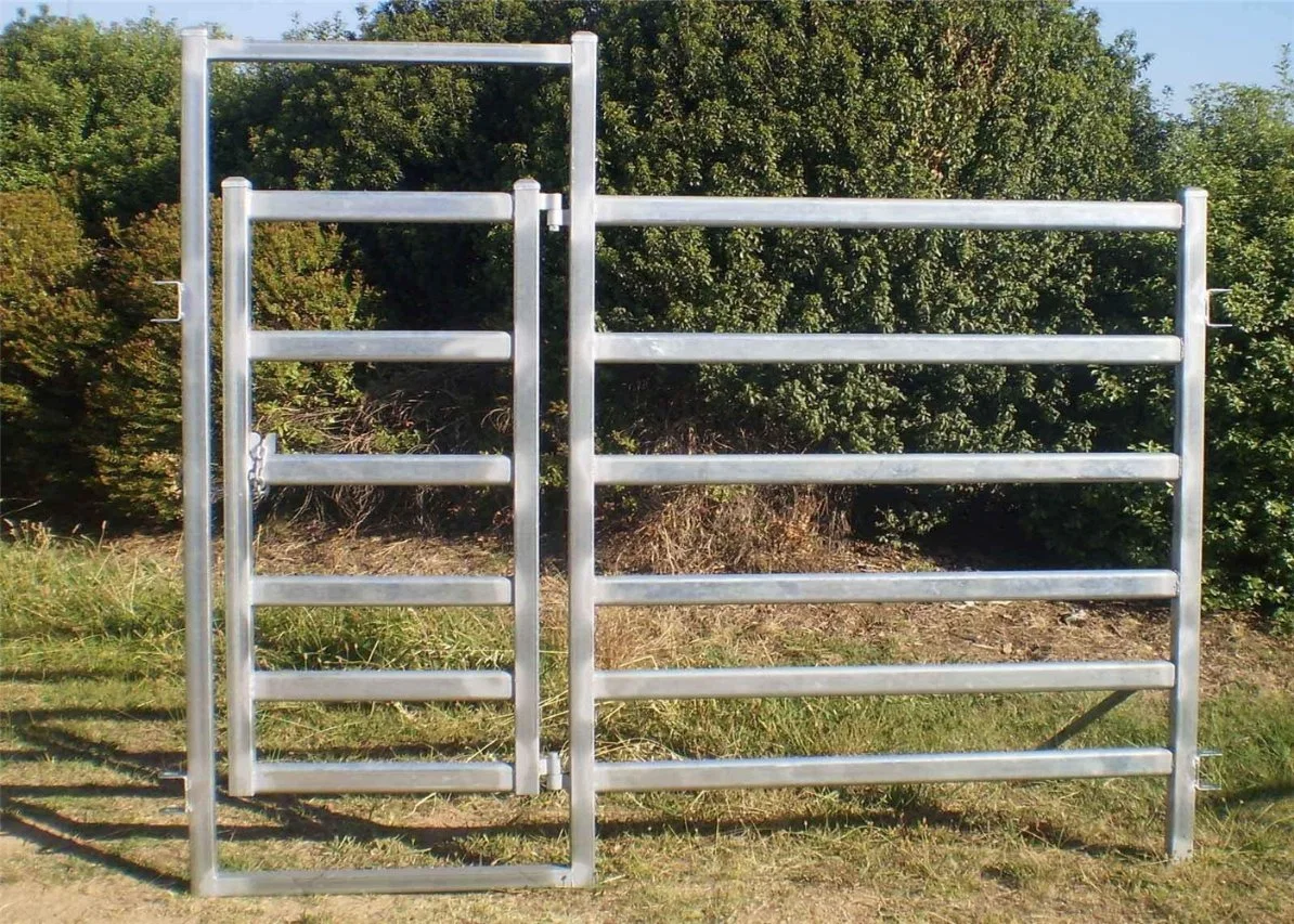 6 Bars Cattle Horse Yard Fence Panels Square and Oval Steel Tube Galvanized Cattle