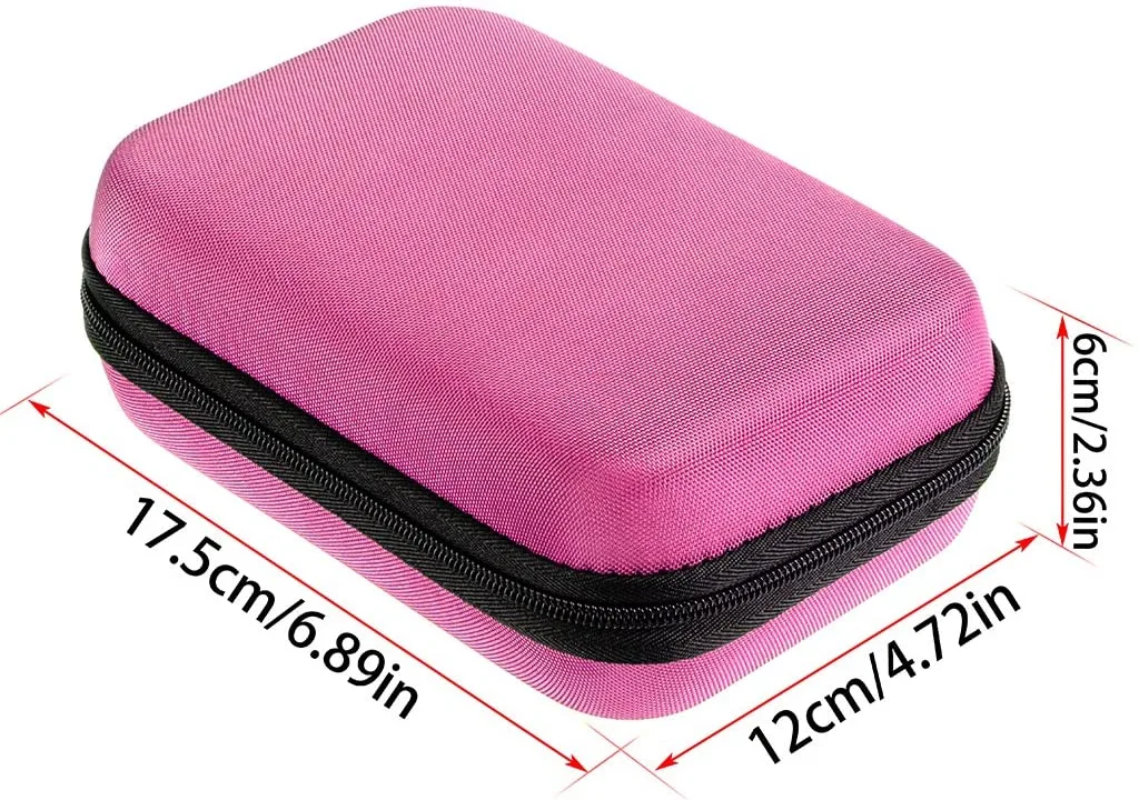 Wholesale/Supplier Pink Color 12 Bottles EVA Hard Essential Oil Case with Middle Plate to Protect The Bottle