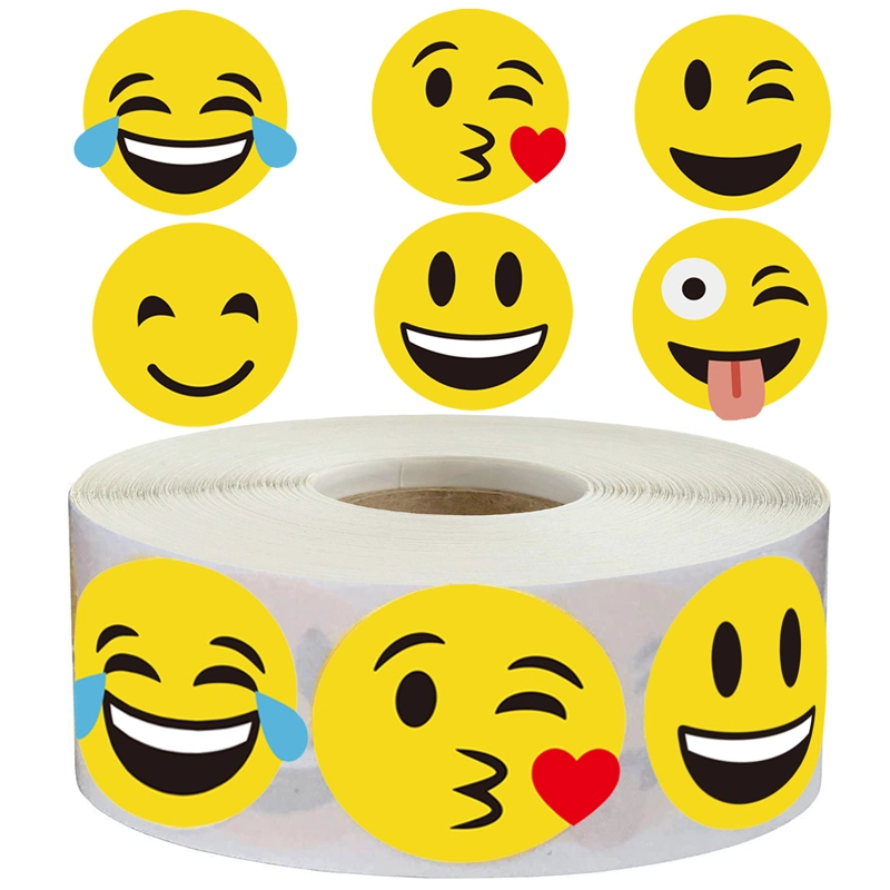 2023 Promotion Custom Adhesive Happy Face Sticker for Gift