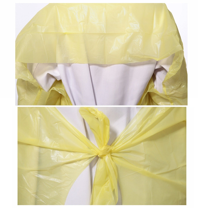 Couleur jaune SPP blouses de laboratoire plastique