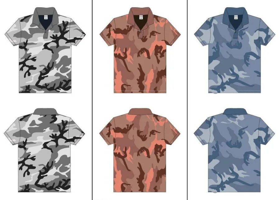 Polo en coton avec camouflage pour Homme