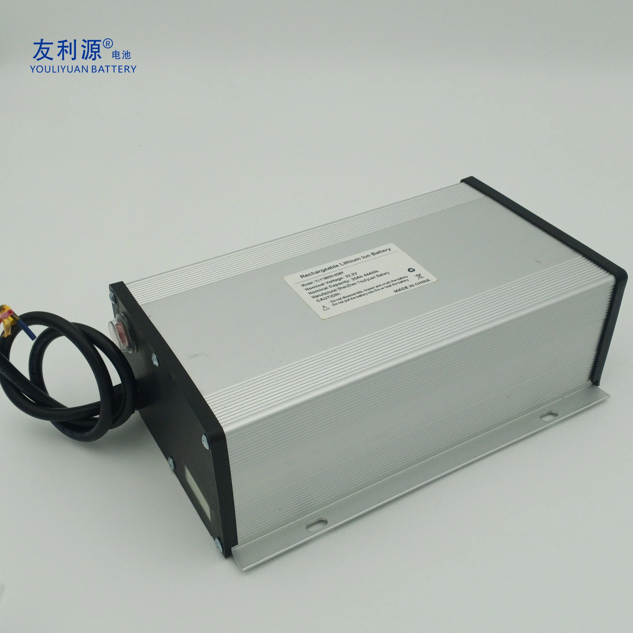 OEM ODM Shenzhen Factory High Energy 444wh Lithium Ion Battery Packs 6s8p 18650 22.2V 20ah Li-ion Battery with Aluminum Housing for Solar Light