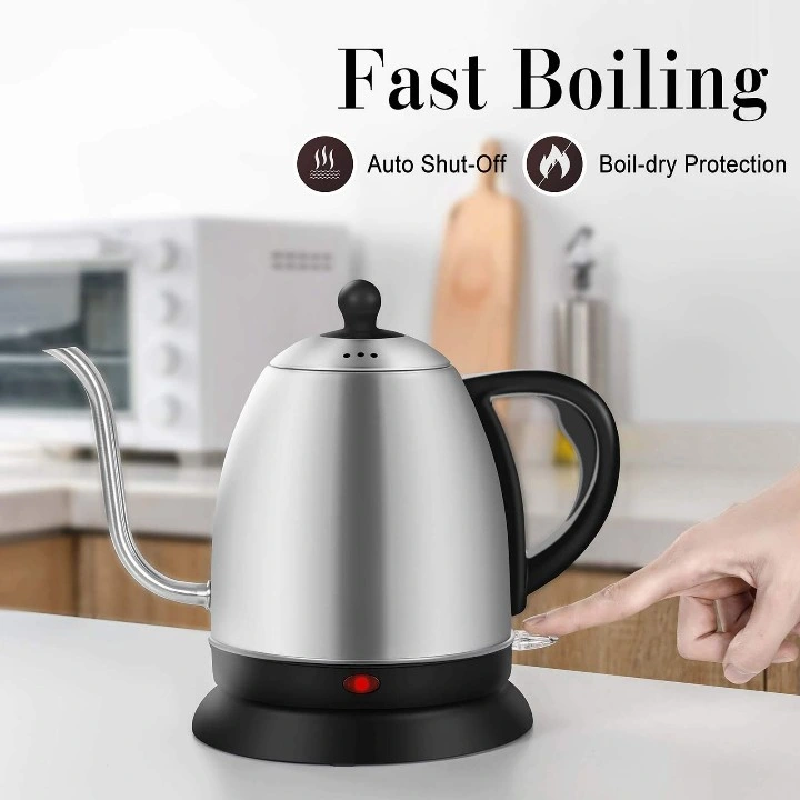 Factory Outlet Auto-Shut off Water Boiler Electric Kettle Gooseneck Stainless Steel Kettle