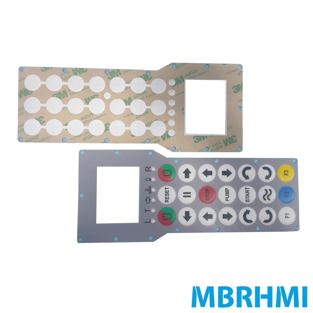 Interruptor de membrana impermeable con LED con teclado de membrana de botón pulsador personalizado