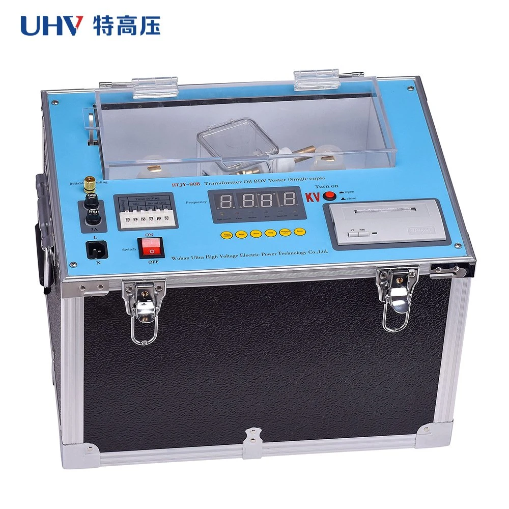 Htjy-80b 80kv Transformer Oil Bdv Tester Auto Dielectric Strength Testing Machine