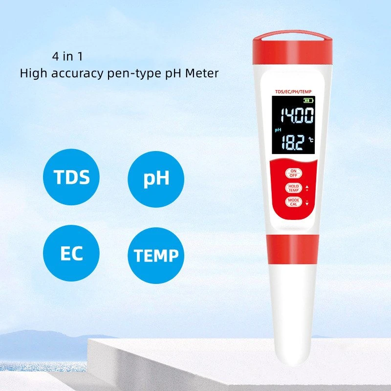 Medidor de temperatura portátil de TDS (sólidos dissolvidos totais) de temperatura digital 3 em 1 Luz de fundo da caneta Sensor de água do filtro de água desligado automaticamente