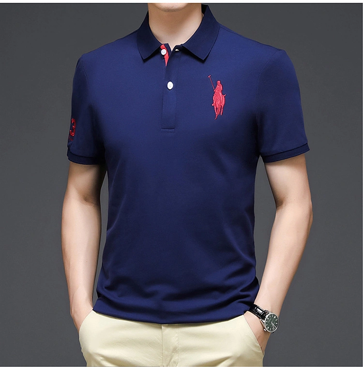 Vêtements de mode brodés personnalisés de haute qualité – vêtements en coton respirant pour Homme Polo-Shirts Cool Golf Polo