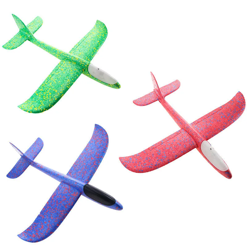 LED Light Airplane Toy Hand Throwing Glider EVA Aircraft Children Plane Model Toys Outdoor Funny Sport Toys
