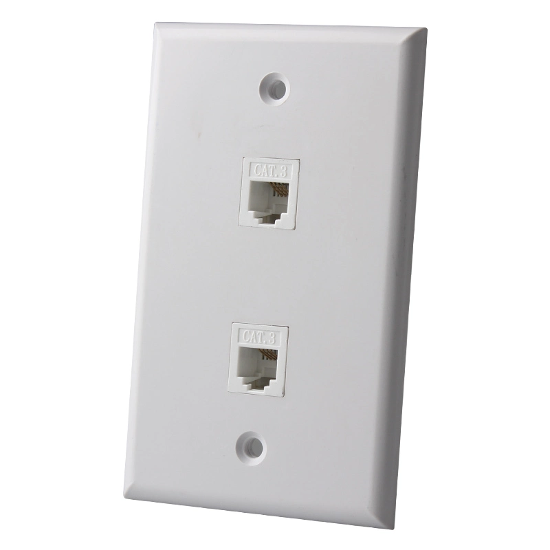 Rj11 Cat3 Keystone Jack and Modular Inserts 2 Port Keystone Wall Plate