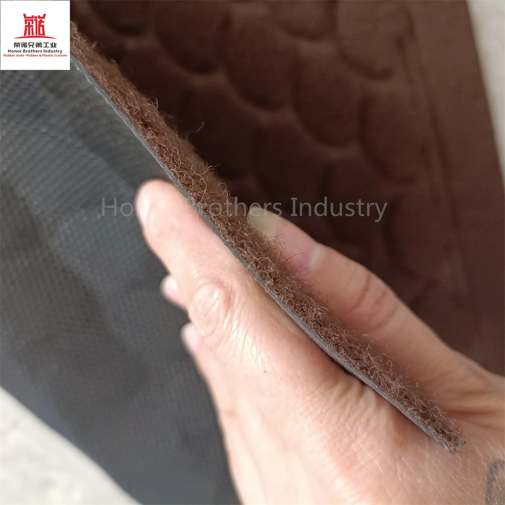 Bota de caucho para eliminar la suciedad de la bandeja de barro en el interior de color marrón, alfombra de exterior