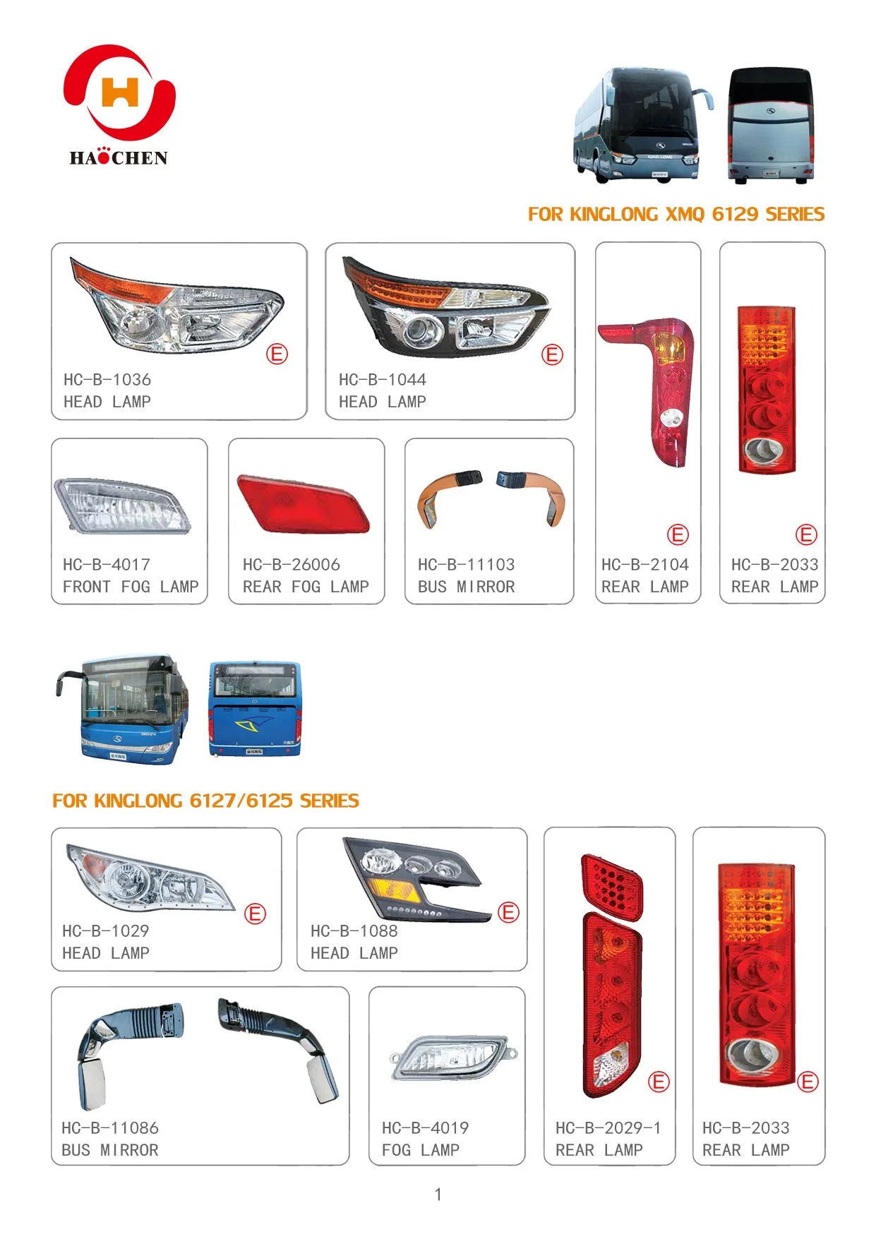 Auto Spare Body Parts Bus Accessories for Kinglong LED Decoration