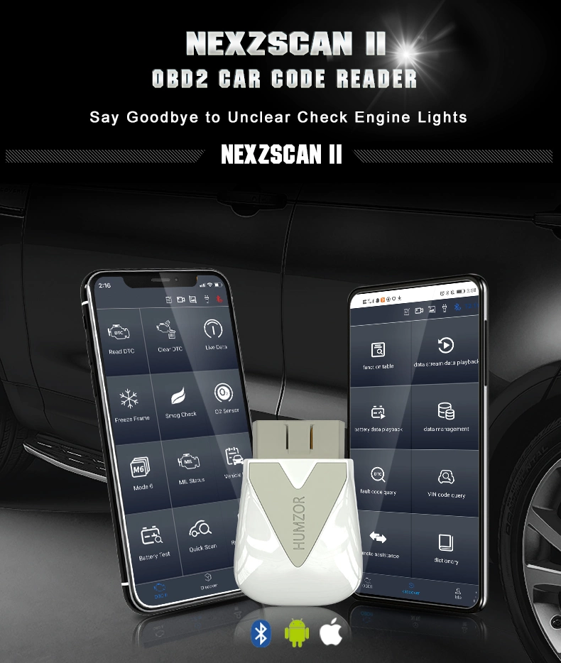 Nexzscan II OBD Wireless Auto Herramientas de diagnóstico para vehículos adecuadas 12V vehículos