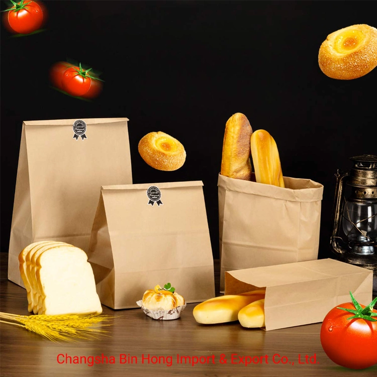 Custom Printed Kraft Paper Lunch Bags with High quality/High cost performance 