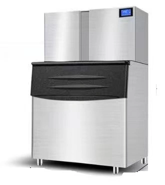 Comercial vertical Tipo almacenamiento de gran capacidad Ice Cubes Fabricante de hielo Máquina para barra