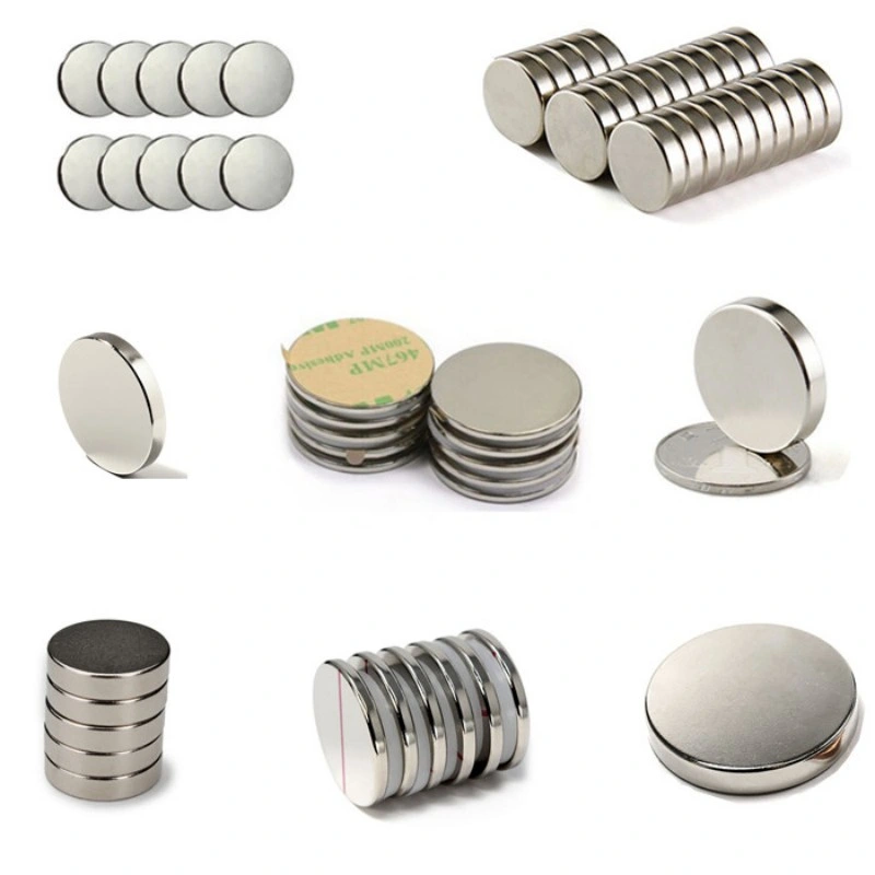 China Manufacturer High Quality with Grade N35 N38 N40 N42 N45 N48 N50 N52 Rare Earth Strong Permanent NdFeB Round Disc Cylinder Neodymium Magnet