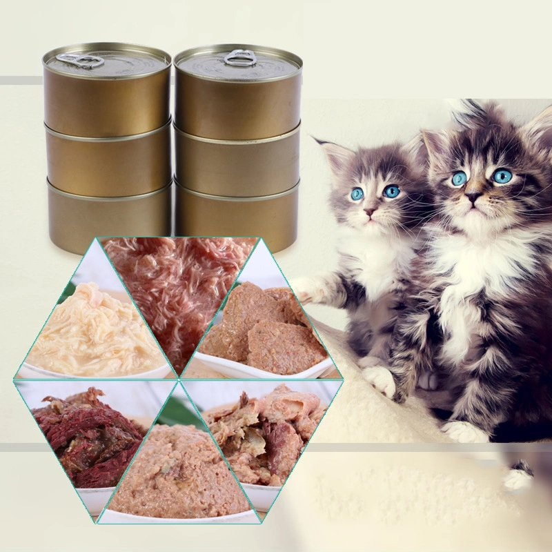 170 gramas direto de fábrica pode ser OEM OEM da carne de frango de carne fresca de alimentos húmidos Pet Cat conservas