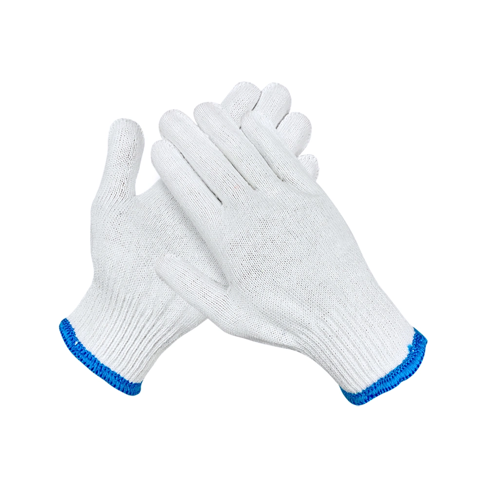 Китай Оптовая техника безопасности работы перчатка Промышленный натуральный белый хлопок трикотаж Перчатки