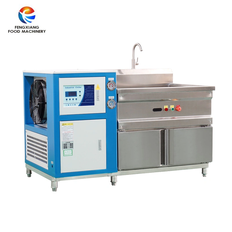 Refrigeration Vegetable Seafood Meat Bubble Cooling Water Washing Thawing Machine