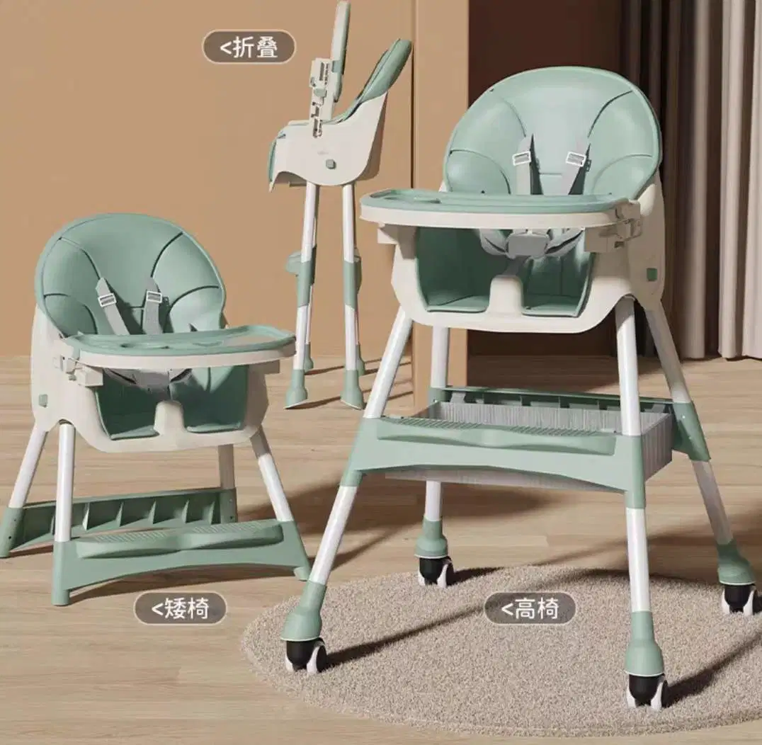 Wholesale/Supplier New Design Restaurant Plastic 3 in 1 Baby Food Dining High Chair Newborn Baby Cushion Feeding Table and Chair Set