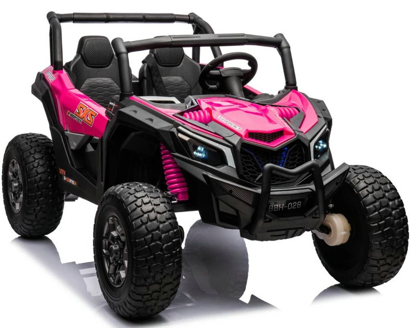 4X4 UTV 24V 2-Seater Electric Car for Big Kids Electric Ride on Toy Truck 4WD EVA Tires Wheels & Real Suspension System