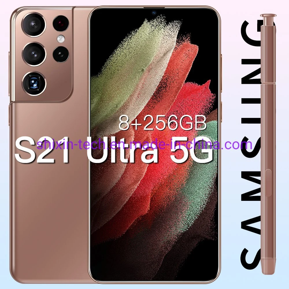 Популярные оригинальные смартфоны S21 Ultra 8GB+256GB Full Display Mobile Телефон